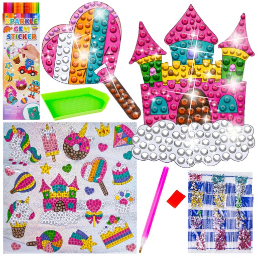DIAMANTOVÉ MOZAICKÉ NÁLEPKY Diamantové vyšívanie UNICORN SLADKOSTI DIAMANTY