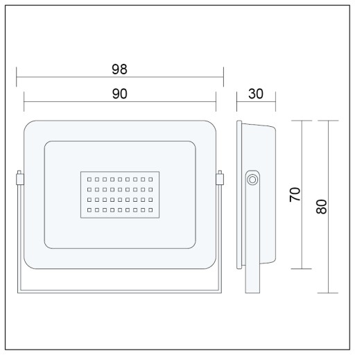 HALOGÉNOVÁ LED 10W=65W LED FLOODLIGHT IP65 800LM