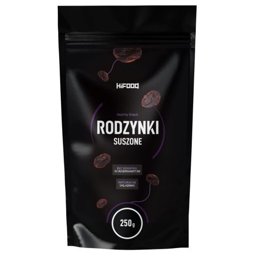 DARK CRIMSON JUMBO RAISINS 250 g HiFOOD bez síry VEĽKÉ čerstvé