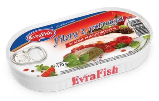Pstruhové FILETKY V RAJKOVEJ OMÁČKE EvraFish 170g