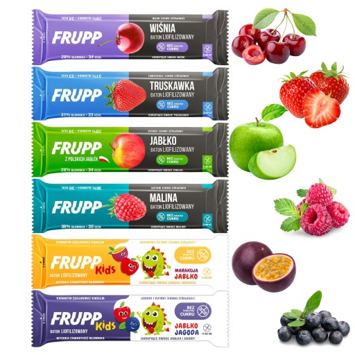 Frupp lyofilizovaná ovocná tyčinka MIX príchutí 6x