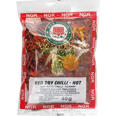 Celé extra pálivé chilli 40g - NGR ázijské korenie
