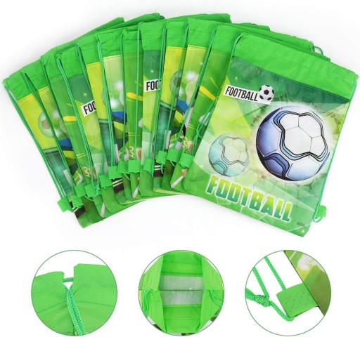 BATOŽNÁ TAŠKA S VÝŤAHOM NA FUTBAL PRE DETI 12 KUSOV PE