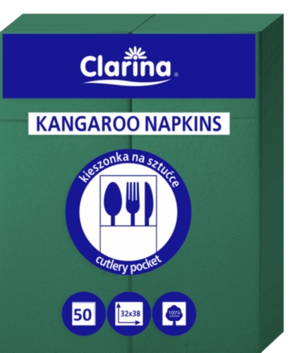 KANGAROO VRECKO NA PRÍBORY 50 KS ZELENÉ