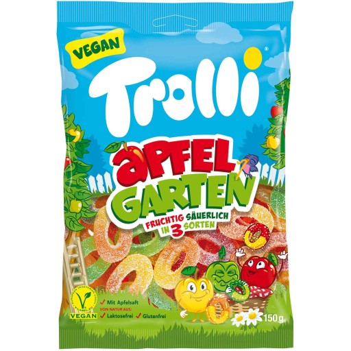 Trolli Apfelgarten kyslé jablkové želé 150g DE