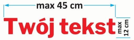 Nálepky VLASTNÝ TEXT Ľubovoľný text 45cm