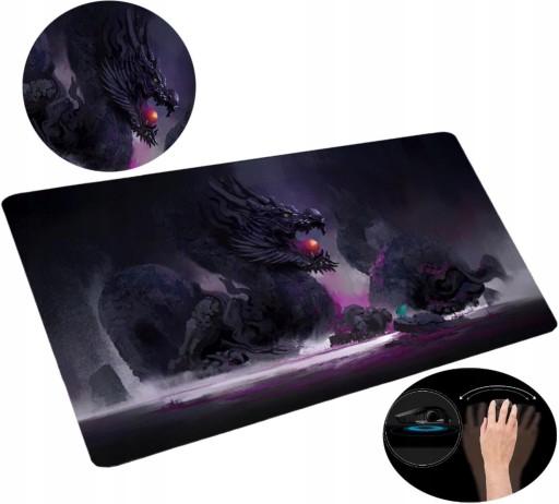 Veľká herná podložka pod myš Smok Desk XXL