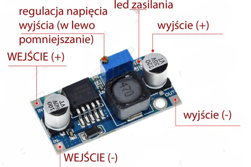 DC znižovací menič na 3,2-40V výstup 1,25-35V