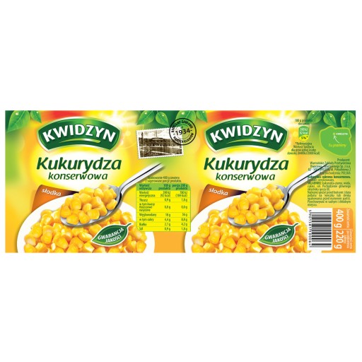 Kwidzyn Sladká kukurica v konzerve 400g