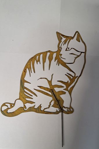 Kovová dekorácia Mačka Tiger Záhradná ozdoba Zvieracia hrdza Corten Effect