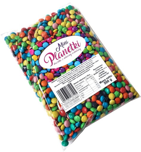 Mini Planetki dražé s mliečnou čokoládou Lentilki 500g