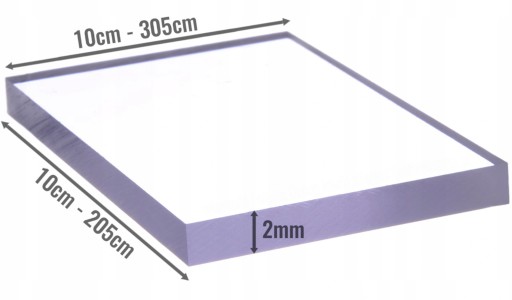POLYKARBONÁTOVÝ PEVNÝ UV 2mm - Vyrobené na mieru