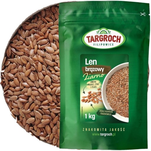 Ľanové semienko hnedé Ľanové semienko prírodné čerstvé 1kg 1000g TARGROCH