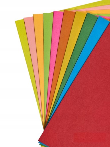 FAREBNÝ KOPÍROVACÍ PAPIER A4 80g INTENZÍVNY MIX - 10 FARIEB - 100 listov.