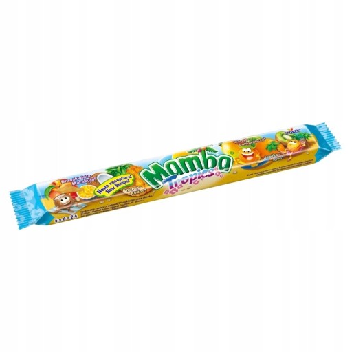 Rozpustná guma Mamba, sada Mix of Flavors, 3 prúžky