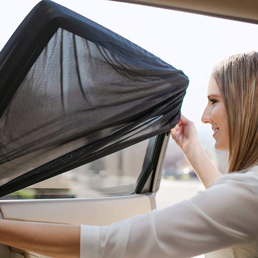 SIEŤKA PROTI KOMÁRII AUTO SLNEČNÁ CLONA NA OKNÁ AUTA 2 ks CURAT