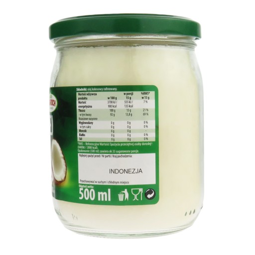 RAFINOVANÝ KOKOSOVÝ OLEJ 500 ml