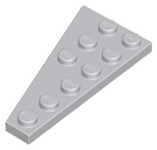 LEGO Bevel Plate Wing 3x6 Pravé svetlo Modrošedé 10 ks 4282786 54383