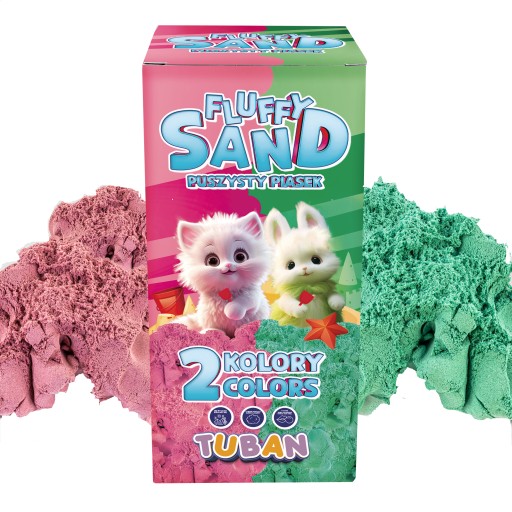 SET FUFFY SAND RUŽOVÁ a ZELENÁ 2x70g