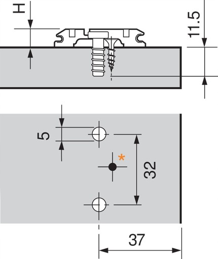 BLUM KLIP VODIČ PRE PÁNT 173L8130