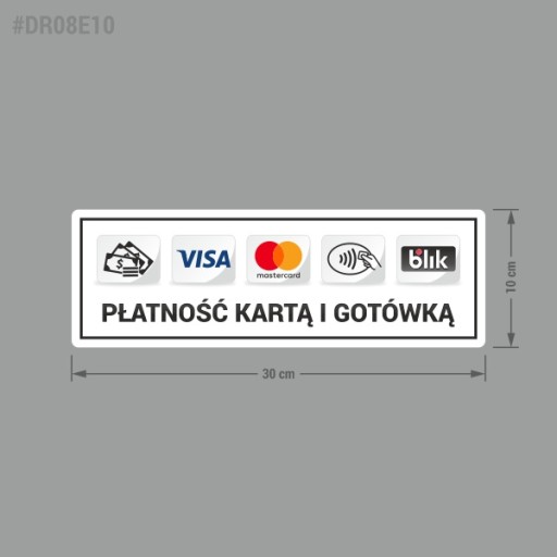 Nálepka - Platba kartou a v hotovosti - 10x30