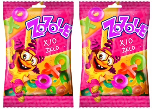 2 X 75G ZOZOL X/O GEL Tic-Tac-Toe ovocné ŽELÉ
