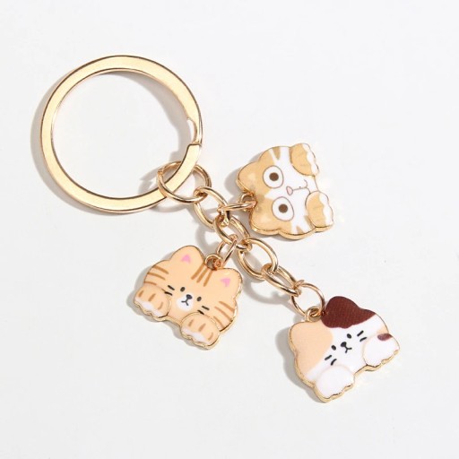 CHARMS PRSTEŇ NA KĽÚČENKU MAČKA MAČIATKA MAČIATKA KITKI HNEDÁ
