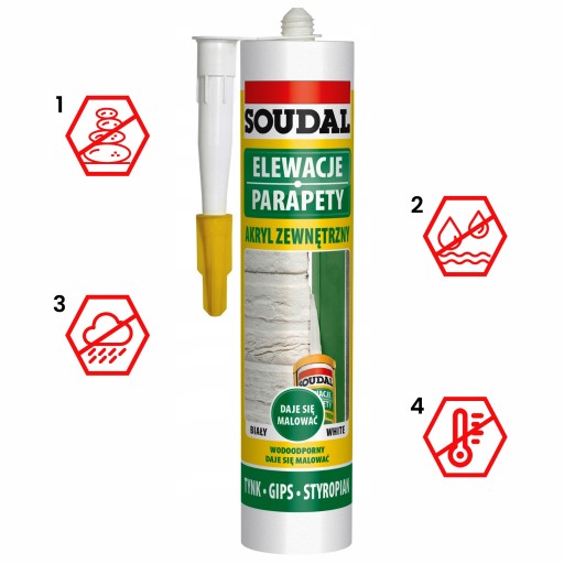 AKRYLOVÝ TESNENIE VONKAJŠÍCH BIELY SOUDAL 280 ml