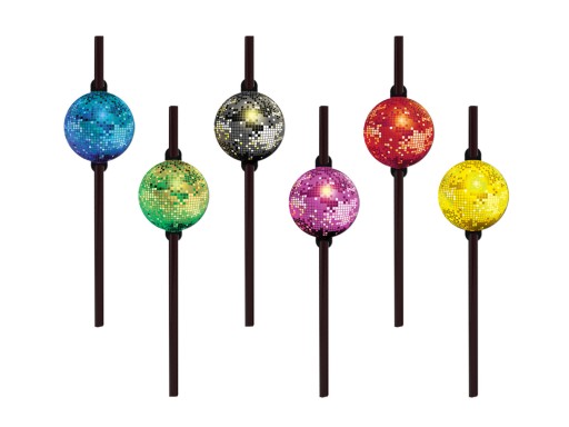 Slamky Tubes Disco Party Disco Balls Karneval 6 ks