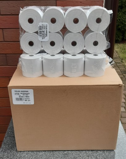 Termorolky 57mm 60mb do POKLADNE, TLAČIARNE 1 ks