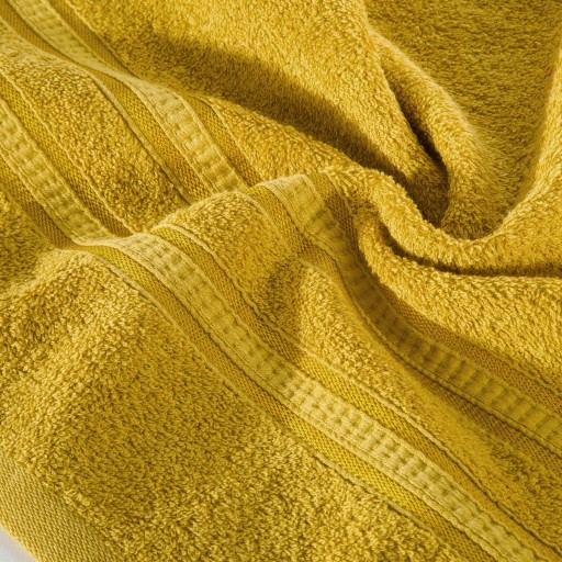 MILA UTERÁK Z BAMBUSOVÉHO VLÁKNA S DEKORAČNÝM HRUBOM 50X90CM HORČICA
