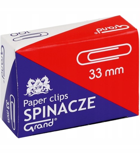 Spony na papier okrúhle 33 mm 100 ks