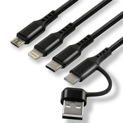 USB - micro/C/iPh kábel 1,2m everActive CBB-1.2ALL
