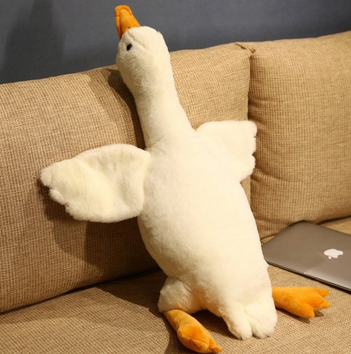 VANKÚŠ MASKOT, PLYŠ, HUS, KÁČKA, VEĽKÝ 50 cm XL
