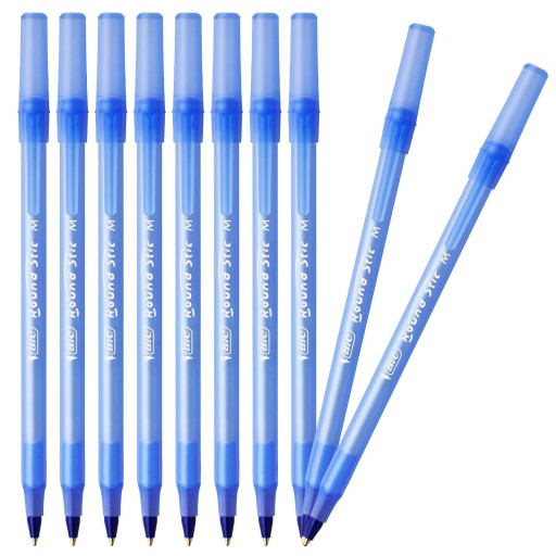 Guľôčkové pero s uzáverom BLUE BIC ROUND STIC 1,0 sada x 10 kusov