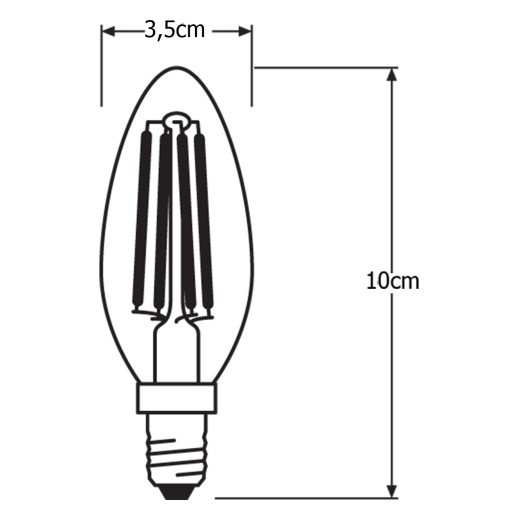 E14 B35 LED žiarovka 5,5W 2700K Stmievateľná OSRAM