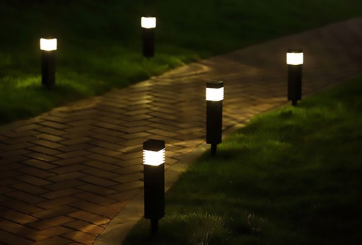 SOLAR LED záhradné svietidlo Black MARTIN