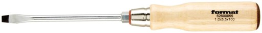 Skrutkovač s drevenou rukoväťou 7x1,2x125mm tvar
