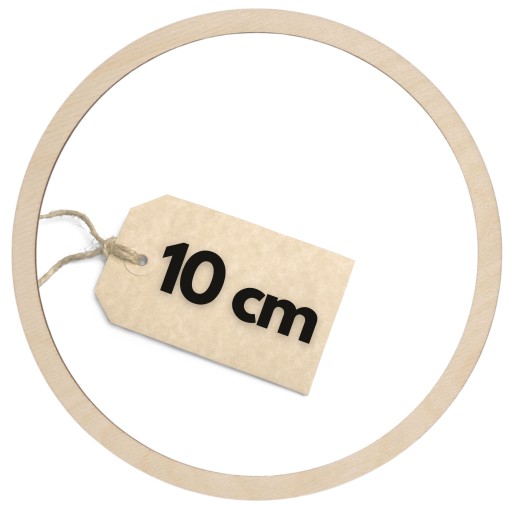 Drevená obruč 10 cm, leštená, na lapač snov, kruh, kruh, základ makramé