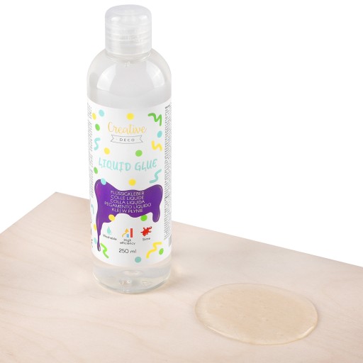 Transparentné tekuté lepidlo na školský sliz na výtvarné práce, 250ml
