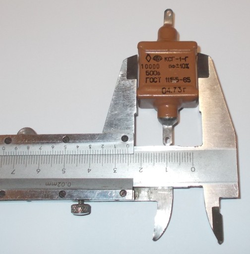 KONDENZÁTOR Silver Mica KSG-1 _ 10nF 0,01uF 500V