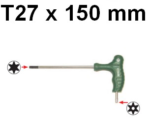Kľúč TORX T27, TX27 s rukoväťou Jonnesway H10MT27150
