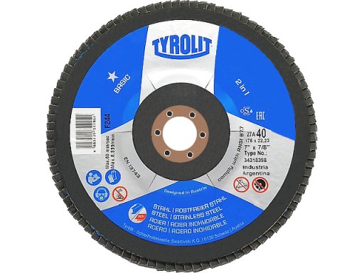 KOTOUČOVÉ KLAPKY KOTOUČ BRÚSNY TYROLIT 34318398 BASIC 180 P40