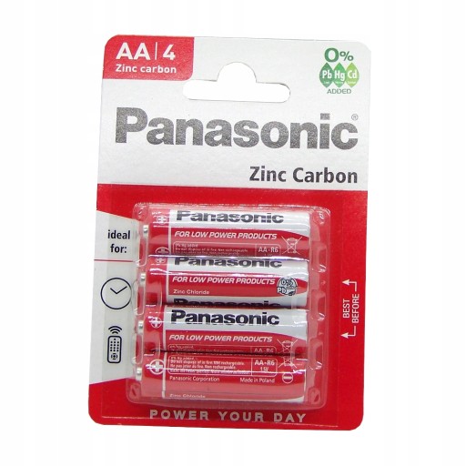 BATÉRIA R6 AA PANASONIC ZINC CARBON SET. 4KS