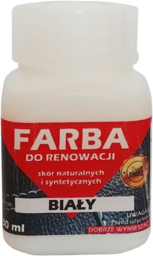 RENOVÁCIA KOŽENÉHO ČALÚNENIA FARBA BIELY LAK 30ml