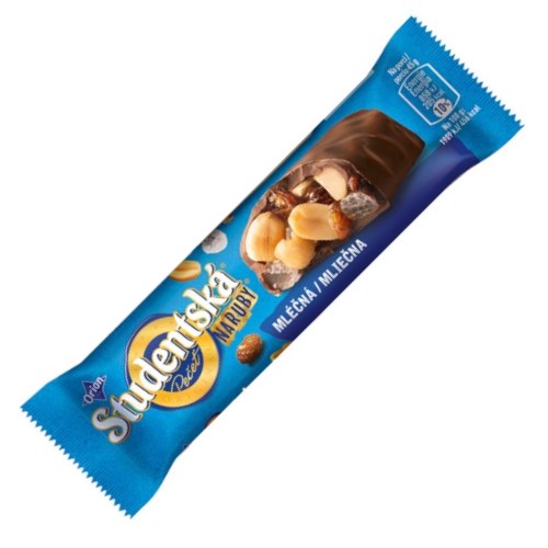 Študentská tyčinka v mliečnej čokoláde 45g