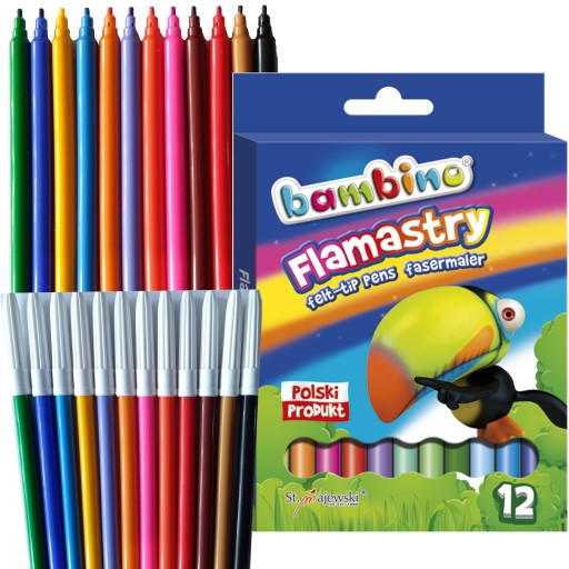 Fixky BAMBINO, 12 farieb, fixky, fixky do školy