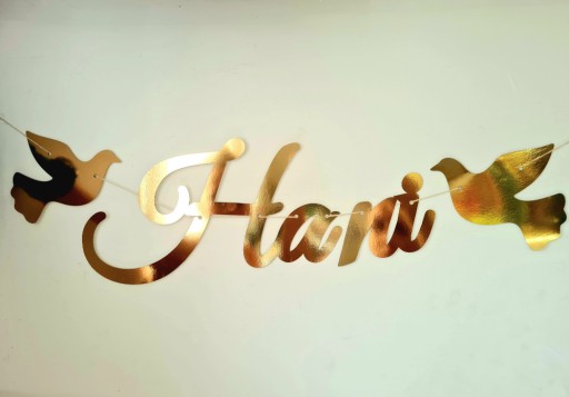 BANNER girlanda Svätý krst MENO Zlatá