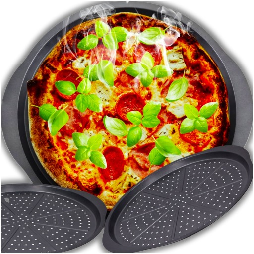 PIZZOVÝ PLECH NA PEČENIE TARTOV XXL PLECH Z UHLÍKOVEJ OCELE 33CM