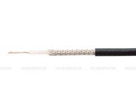 Tienený jednožilový gitarový kábel 1x0,14mm2, čierny